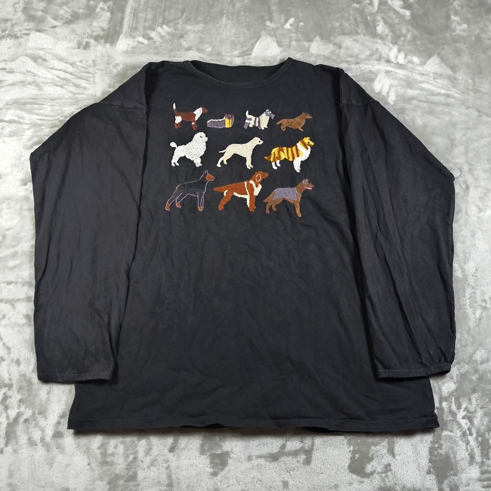 Dog Breed Shirt Women Large Embroidered Puppy Poodle Schnauzer Terrier Dachshund